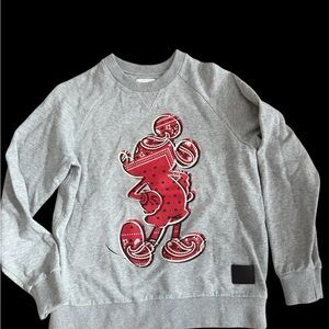 COACH Disney Gray Sweatshirt with Red Mickey Graphic LIKE NEW SZ XS